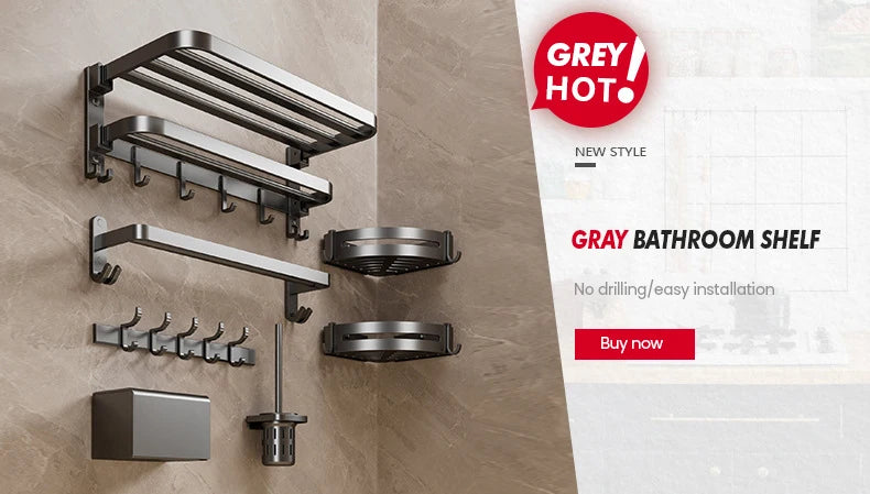 Non Perforated Mop Rack Iron Wall Mounted Mop Broom Storage Rack Home Storage And Storage Shelf  Multi Scenario Use